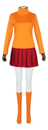 Disfraz De Cosplay De Anime Velma Cos, Personaje Scoloby-doo