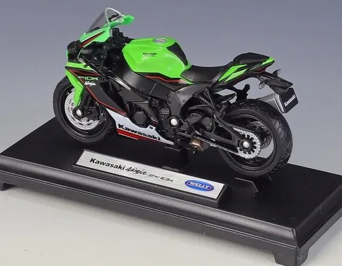 Miniatura Moto Kawasaki Ninja Zx-10r Welly 1:18 (11,5 Cm