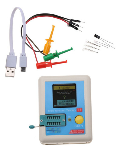 A Exibição Colorida Do Testador De Transistores Lcr-t7 Tft
