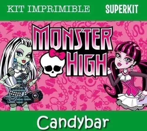 Kit Imprimible Monster High Candybar