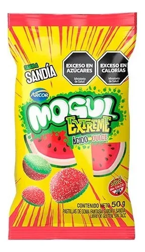 Gomitas Mogul Extreme acido-dulce Arcor caja con 10 unidades