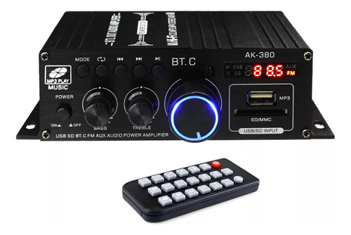 Amplificador 12v Bluetooth Audio Para Coche Alta Potencia