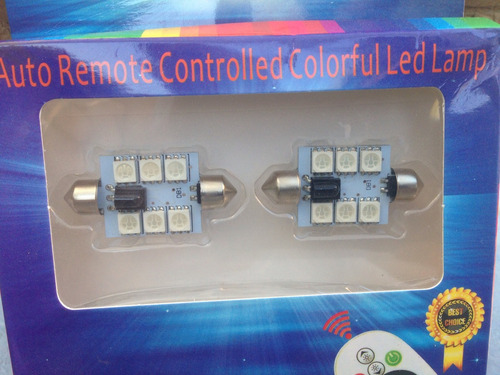 Ampolletas Led Rgb C5w Multicolor Techo