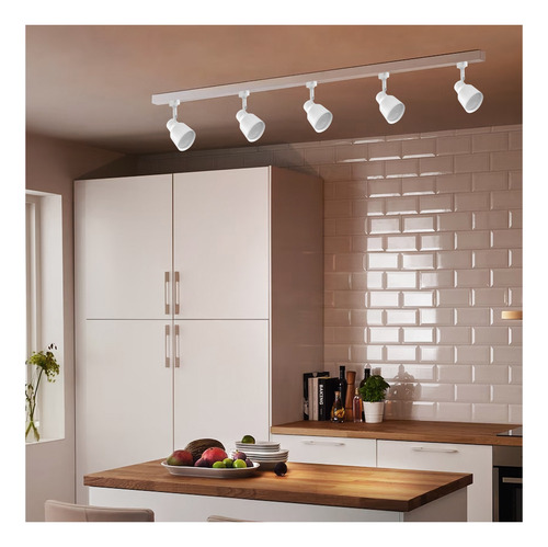 Foco Led Decorativo Riel Monofásico Gu-10 Elnath Blanco