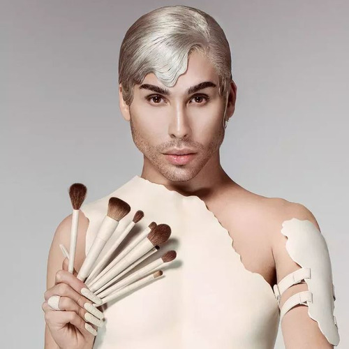 Morphe X Ariel Signature Face 5 Piece Face Brush Set Color Beige