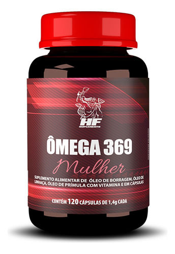 Omega 3 6 9 1000mg Mulher Hf Suplements 120 Cápsulas