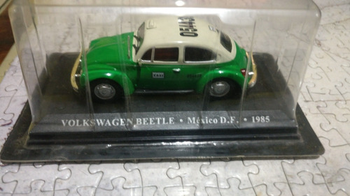 Taxi Volkswagen Beetle Mexico D.f 1985 Sellado Escala 1/43 (Usado)