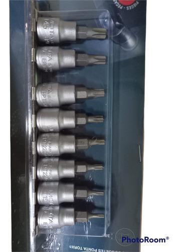 Juego De 8 Bocallaves Punta Torx 3/8 T10-t45 Mota Ek241