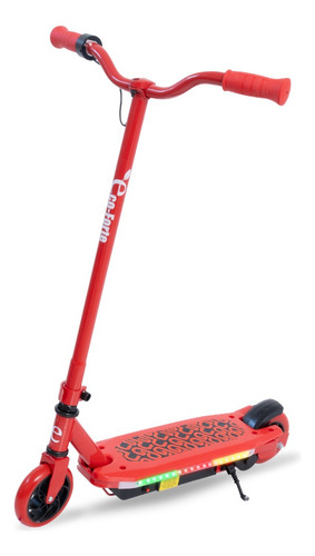 Patín Eléctrico Eco-forte Sg09 Scooter Con Pata De Soporte Color Rojo