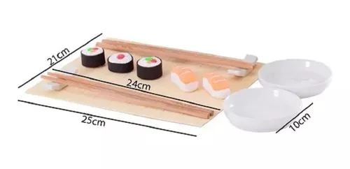 Jogo Jantar Sushi 6 Peças Cerâmica Comida Japonesa 2 Pessoas