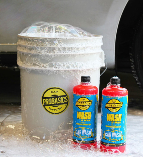 Shampoo Con Cera De Carnauba, Wash & Wax, Probasics, 500 Ml