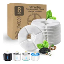 Comprar Parner Filtros Para Fuentes Gatos, Filtros De Repuesto Para Bebederos Para Gatos Y Fuentes De Agua Potable Para Perros, 8 Paquetes