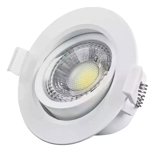 Spot Techo Lampara Dicroica Led Aro, Embutir Direccionable 