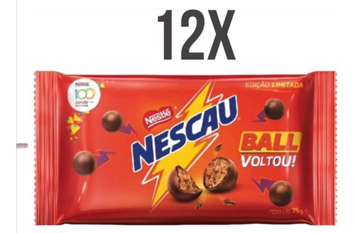 Nestle Edição Limitada - Choc Nescau Ball 12 Und De 75gr 