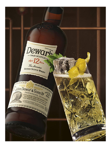 Caja De 12 Whisky Dewars Blend 12 Años 750 Ml