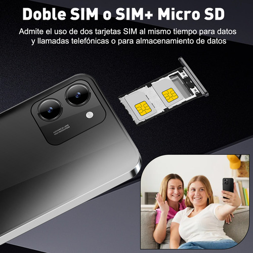 Smartphone Zhengang Dual Sim 128 Gb Negro 6 Gb RAM Doble Camara 13 MP 6000 Mah