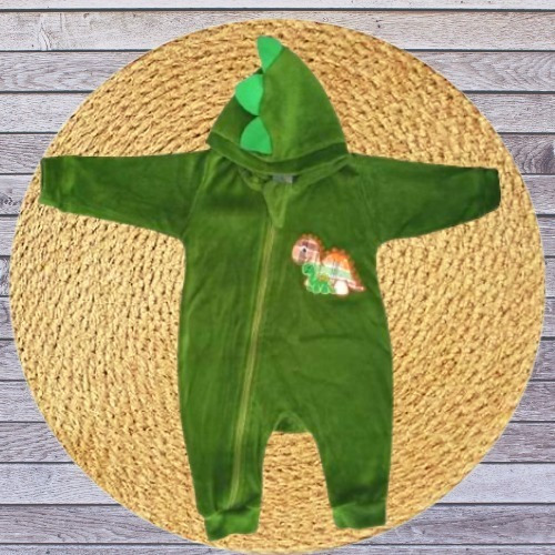 Imagem 3 de 7 de Kit 3 Macacões De Plush Bichinho Com Capuz Orelhas Para Bebê