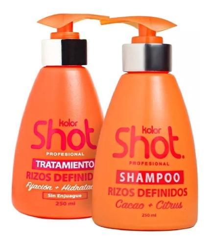 Kit Tratamiento Y Shampoo Rizos Definidos Kolor Shot 250 Ml