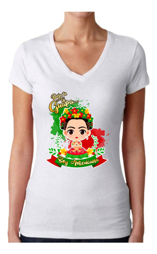 Playera Frida Deja Tu Lo Guapa Soy Mexicana Fiestas Patrias