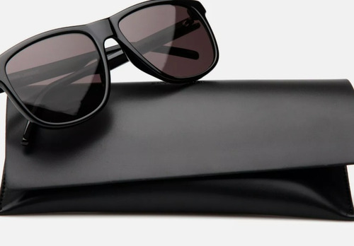 Lentes De Sol Saint Laurent Unisex Black Gris Oscuro Negro Gris Oscuro