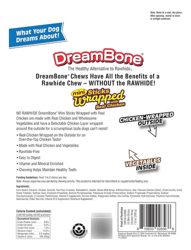Dreambone, Mini Palitos Envueltos En Pollo Real, 15 Unidades