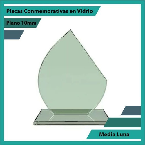 Trofeos Placas De Reconocimiento Media Luna Pulido Plano10mm