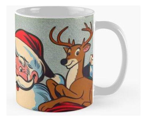 Taza X4 Feliz Navidad 70´s Estilo Calidad Premium