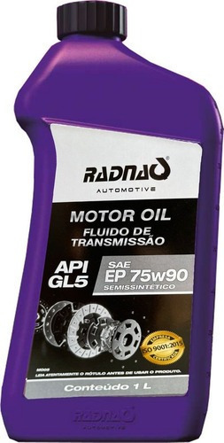 Óleo Motor Transmissão Sae 75w90 Api Gl5 Semi Sintetico 1l