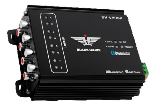 Procesador Digital Dsp Bluetooth 8 Bandas - Black Hawk
