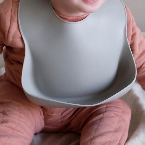 Imagen 6 de 7 de Babero De Silicona Para Comer Con Bolsillo Bebé Premium 3m+