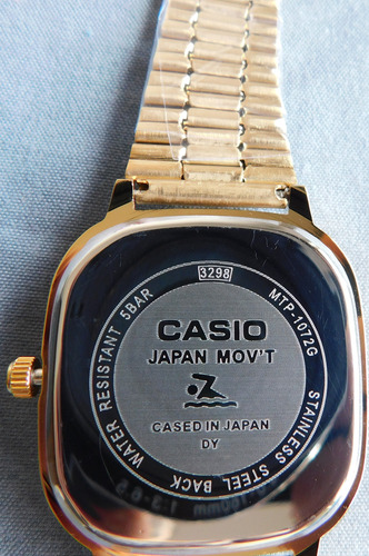 #casio Lindo Relógio Mov't 3298 Made In Japan Leia Sem Uso Dourado Dourado Colorido (Usado)