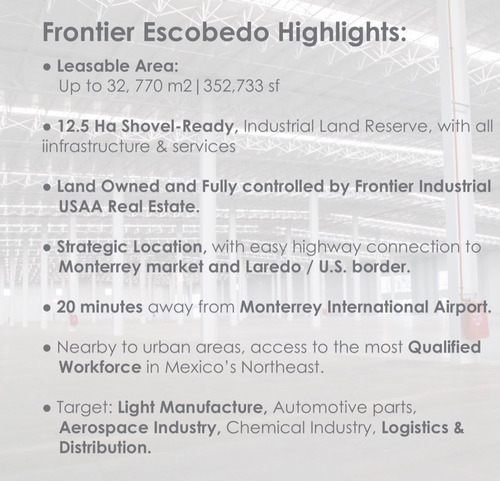 Mty Escobedo Nte. 176,364 Ft2 Parque Ind. Frontier Ardir 11 Gd 050523