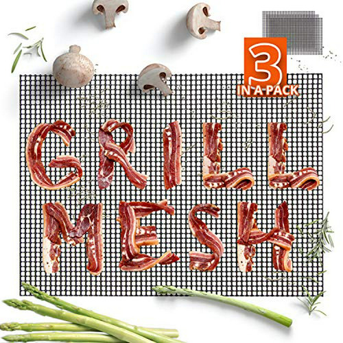 Moxler Bbq Grill Mesh Mat Set Of 3 Non Stick For Gas Grill C