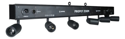 Barra Spot Tecshow Pinspot Zoom De 6 Leds Blanco De 10w