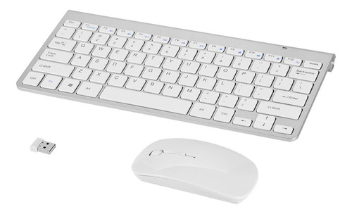 Kit De Mouse E Teclado Keyboard Slim De 2,4 Ghz Para Desktop