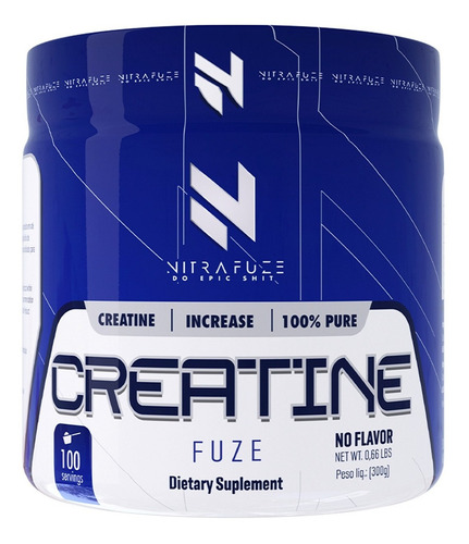 Creatina Fuze 100% pura, 300 g, Under Labz, fuerza y músculos