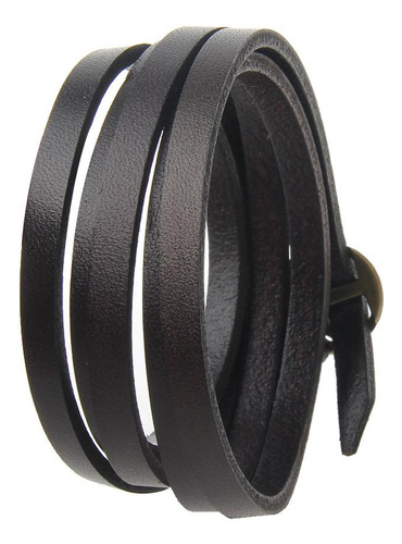 2x Cuero De Múltiples Capas Con Hebilla