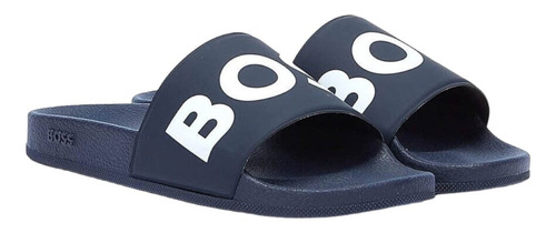 Sandalias Hugo Boss Sean Slide Lgpr Azul Marino Originales