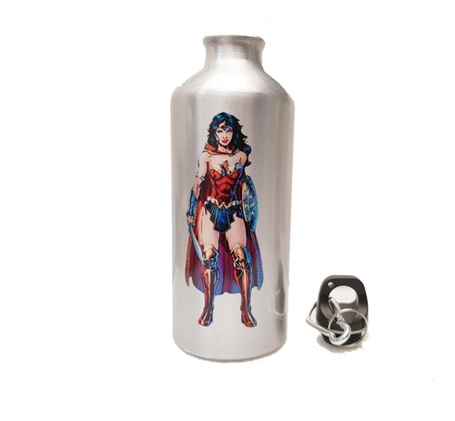 Botilito Metálico Wonder Woman Botella Sport Bottle Dc