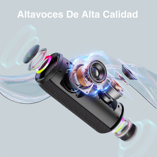 Bocina Bluetooth Portátil Foco My Lord S49 PRO Altavoz Impermeable Subwoofer 30 W Color Negro