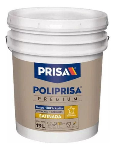 Pintura Acrílica Poliprisa 19 Lt Prisa Colores 2025 7570 Satinado