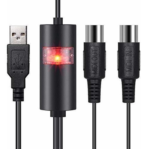 Convertidor De Cable Midi In / Out Usb, Lidivi Teclado De Pi