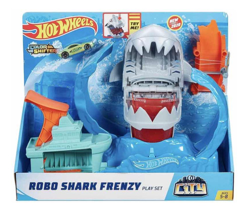 Pista Hot Wheels Tiburon Robo Shark Color Shifter Carro 1:64