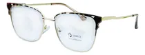 Comprar Lentes Monturas De Metal Dorado Con Animal Print Ojo De Gato
