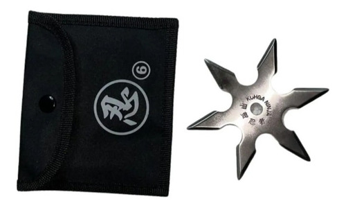 Shuriken 6 Puntas Black Ninja Con Funda