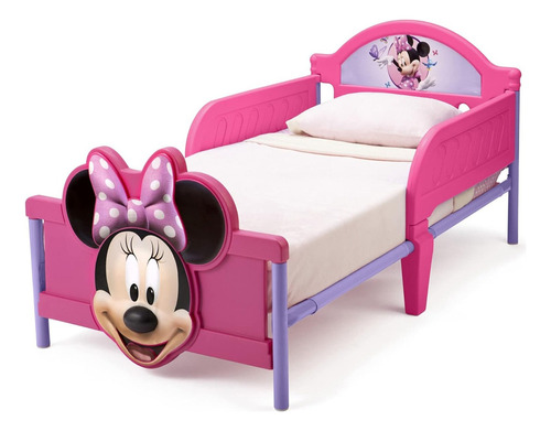 Cama Infantil Delta Children toddler Minnie 3d color rosa