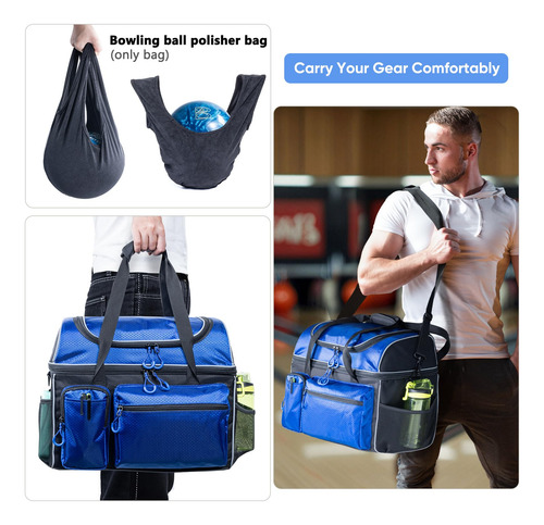Bolsa De Bola De Bolos De Doble Capa Para Una Sola Bola, Bol