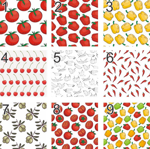 Vinilos Para Azulejos-frutas-verduras-pack X 10 Uni 15x15c