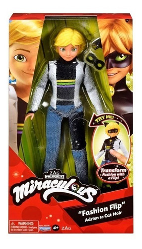 Muñeco Cat Noir Miraculous Fashion Flip Deluxe Dolls Lelab