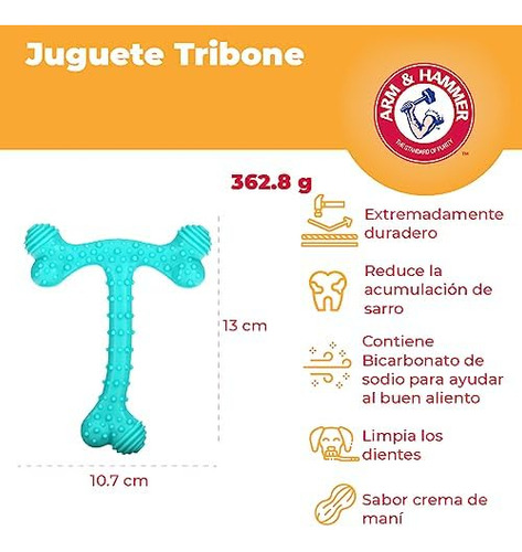 Arm & Hammer Ora-play T-bone Juguete Masticable Dental Para